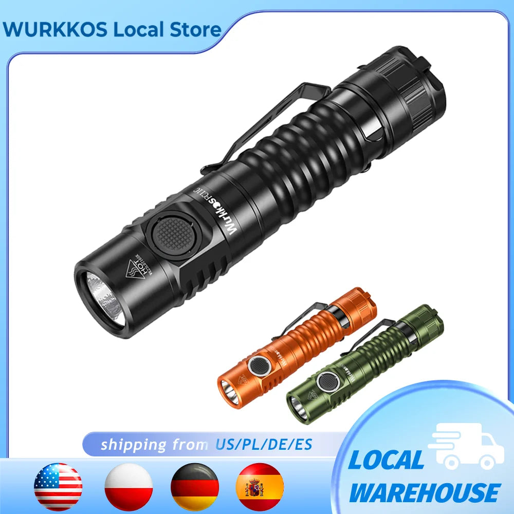 Wurkkos FC11C 1200 Lumens USB-C Rechargeable EDC Flashlight 519A