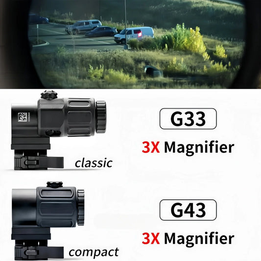 Nabila Tactical G33 G43 G45 Magnifier Scope 3X 5X Flip