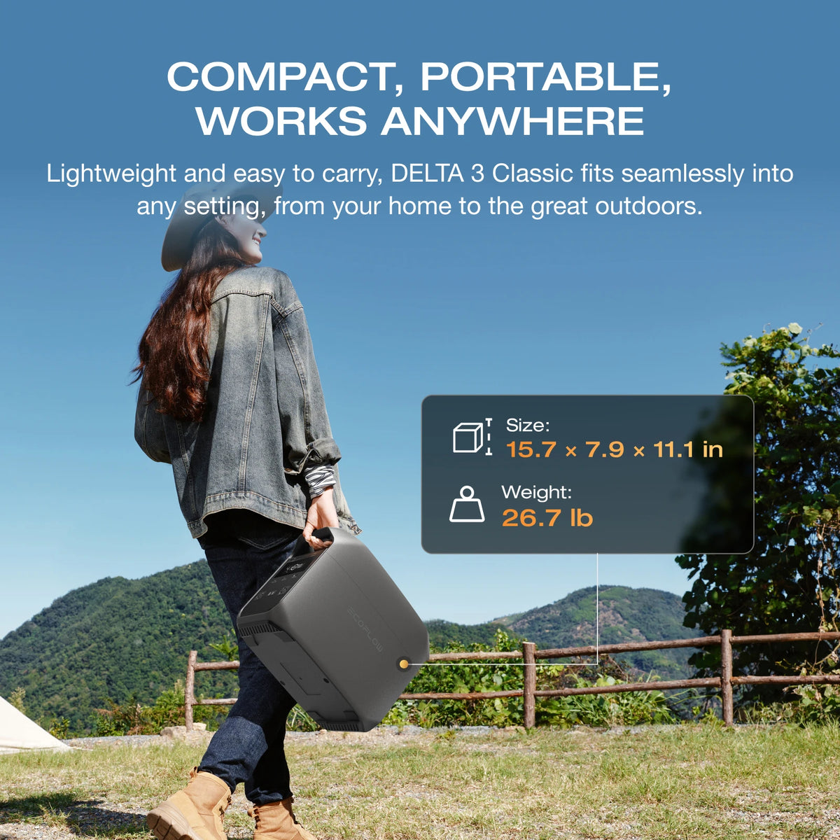 ECOFLOW Delta 3 Portable Power Station 1024Wh LiFePO4
