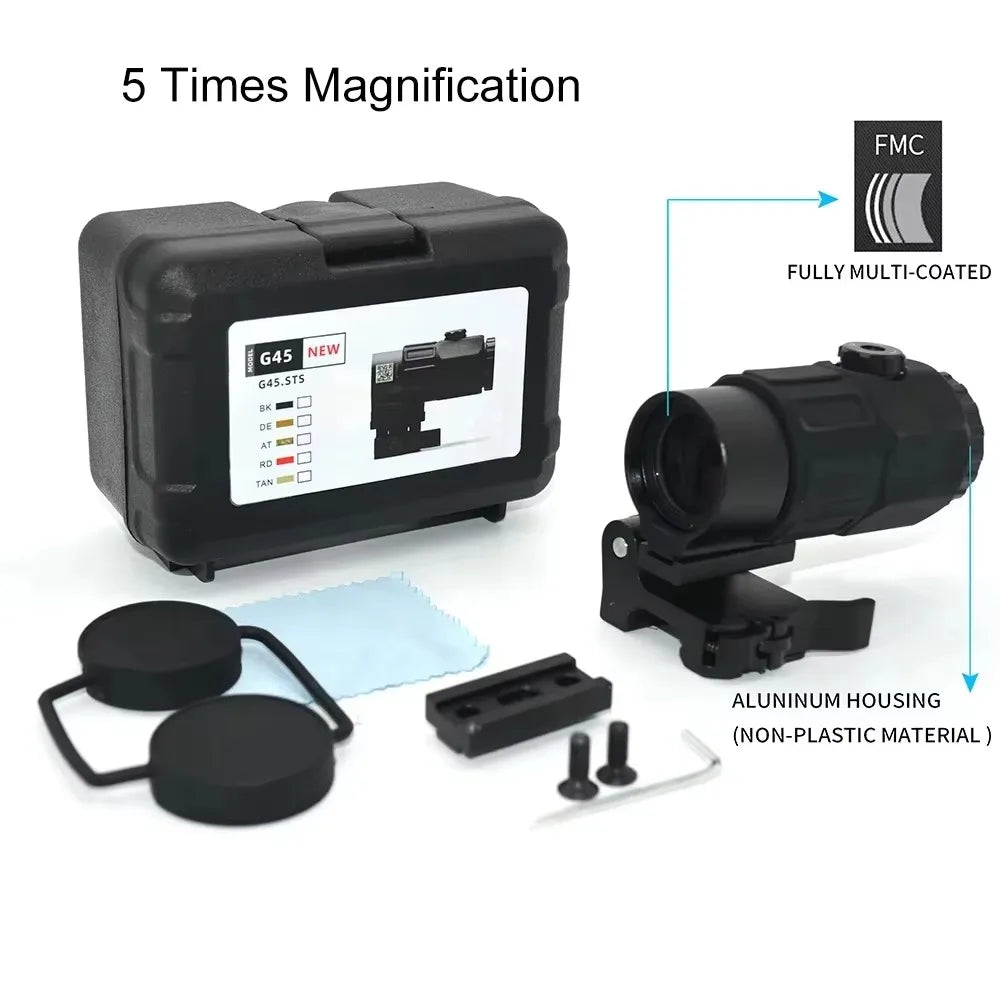 Bestsight G43 G45 3X Magnifier Scope With Quick Detach Mount