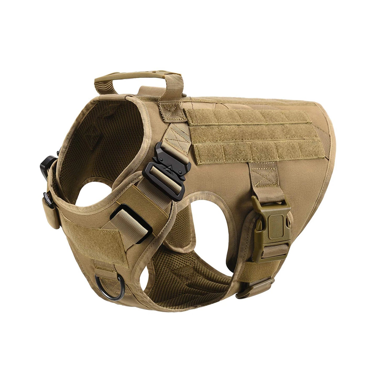 Tactical Dog Harness With Molle Pouches For Medium Dogs