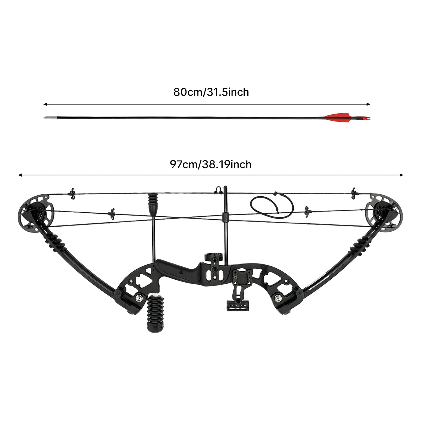 Right Handed Compound Bow Arrow Set With 12 Arrows And Accessories