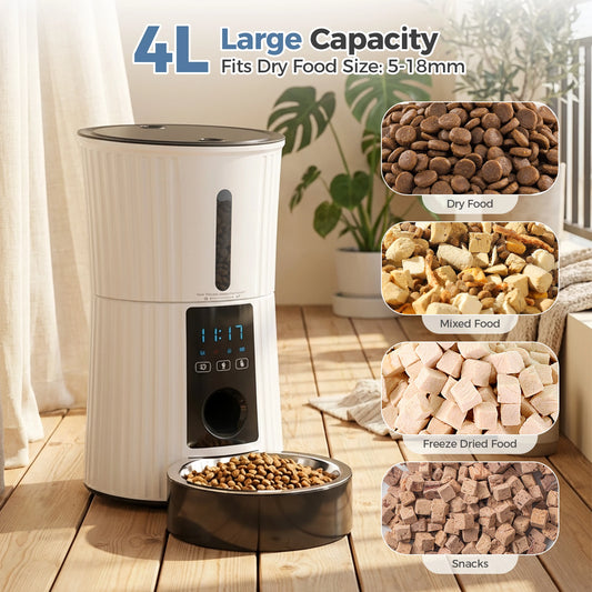 Automatic Wifi Pet Feeder With App Control And Programmable Timer