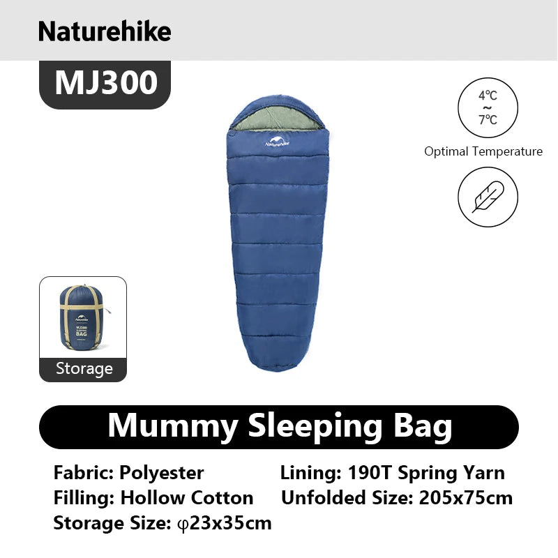 Naturehike Mummy Sleeping Bag Adults Warm Winter Camping Gear