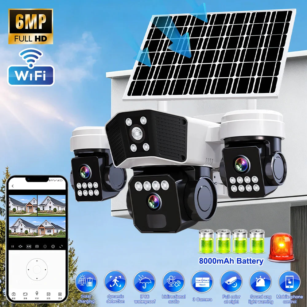 Kepeak 6Mptz Solar Wireless Security Camera For Outdoor Monitoring