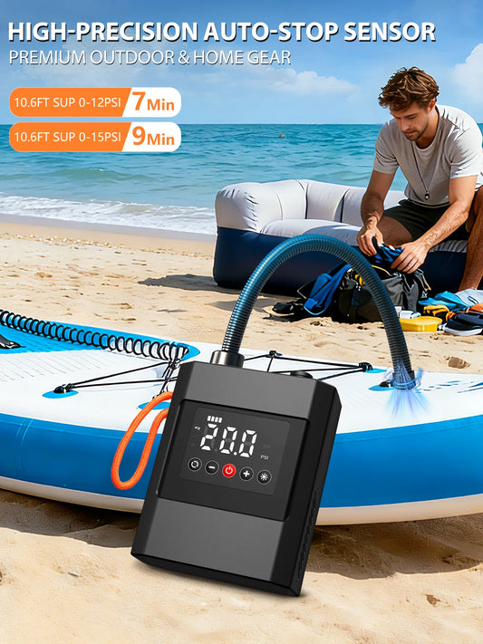 Dual Stage Electric Paddle Board Pump For 12V DC Inflation