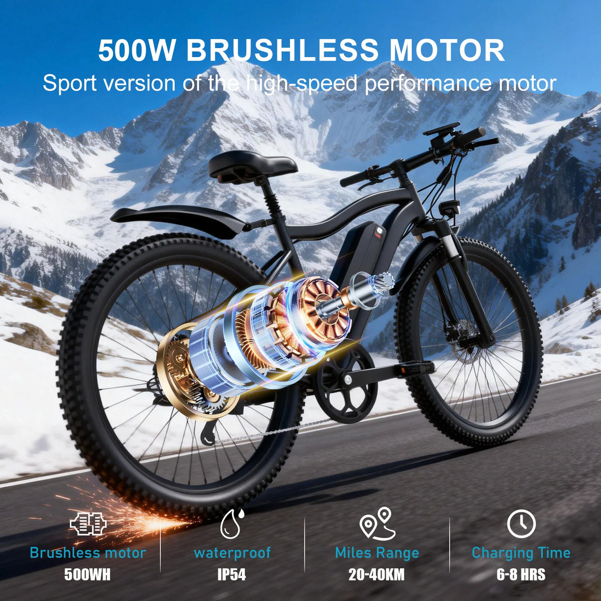 Toofly Adult Electric Mountain Ebike With Removable Battery