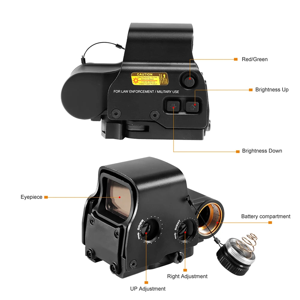 Bestsight 551 Holographic Red Green Dot Reflex Sight Scope For Hunting