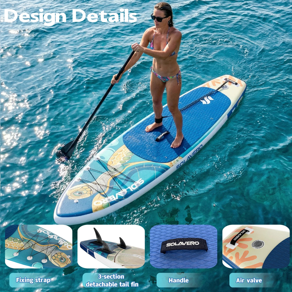 Inflatable Stand Up Paddle Board With Non Slip EVA Deck