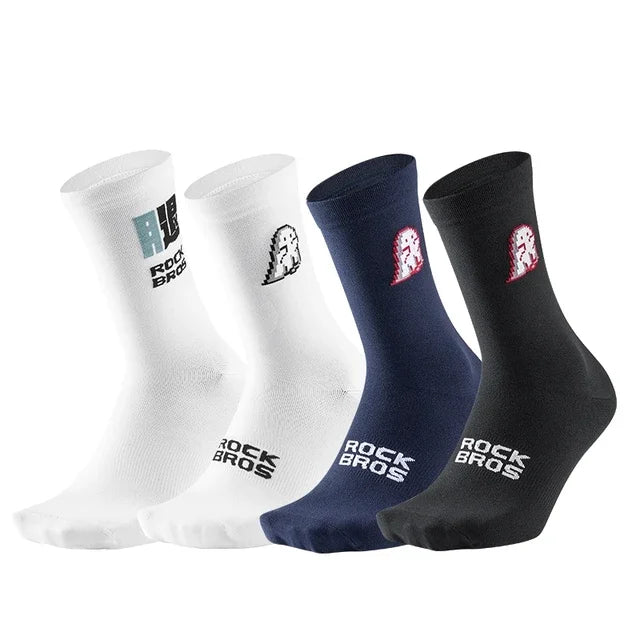 ROCKBROS Unisex Socks Running And Cycling Breathable 4 Pack