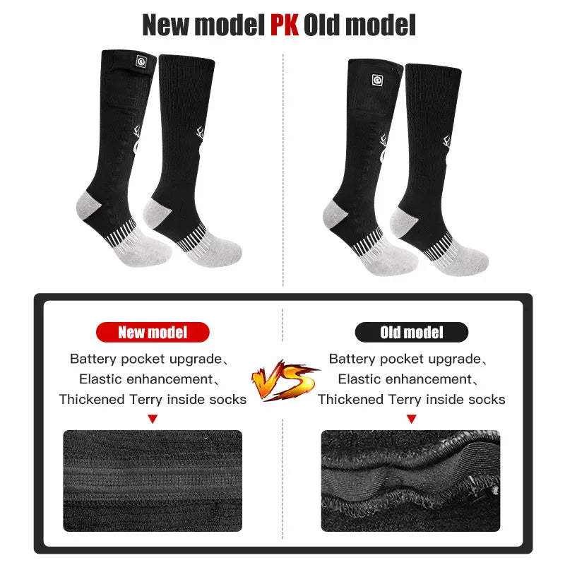 Snw Deer Rechargeable Electric Heated Socks With Battery