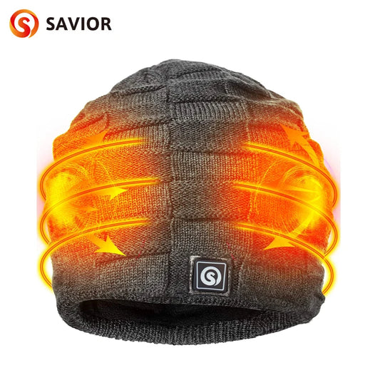 Savior Rechargeable Heated Fleece Winter Beanie Cap