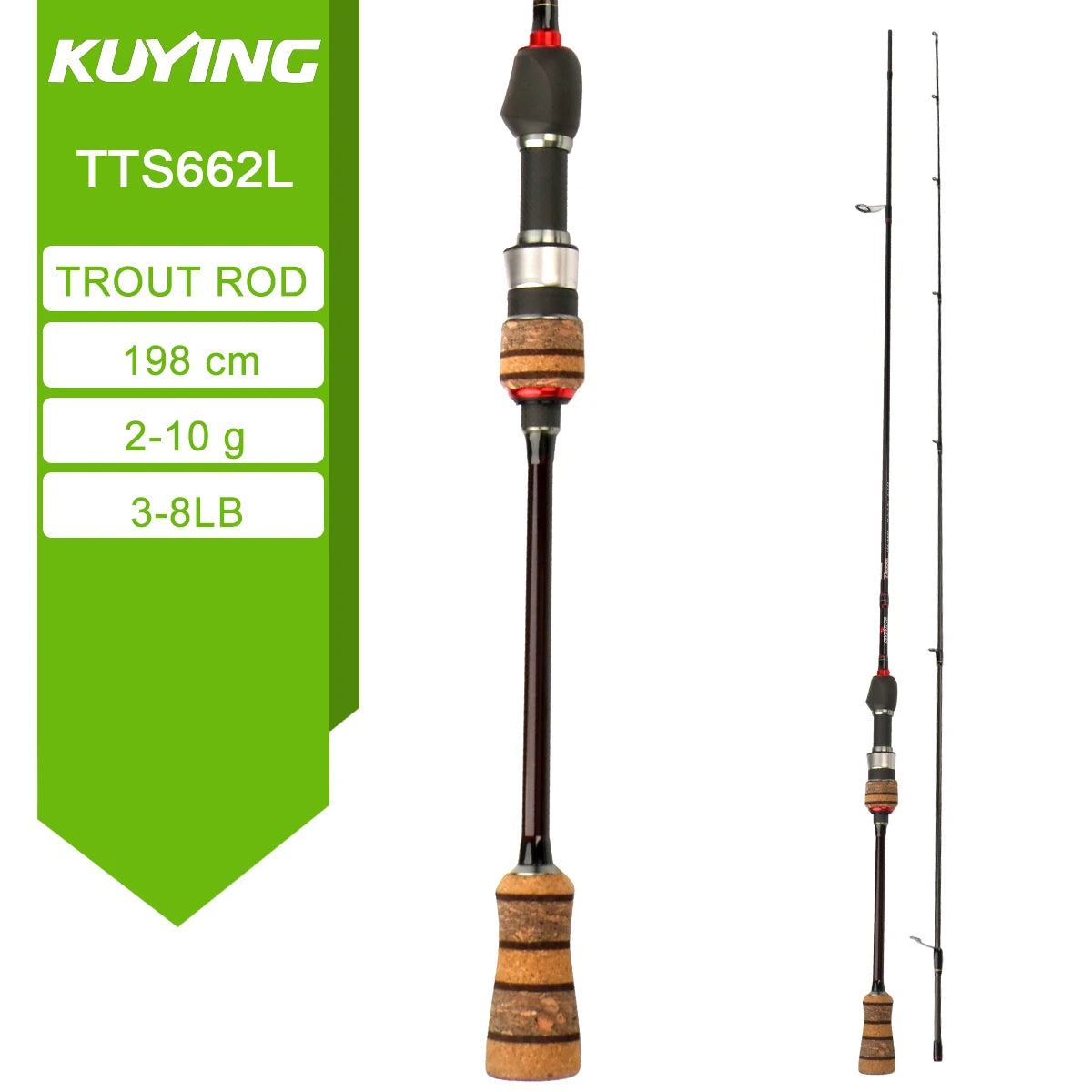 Kuying Teton Fast Action Spinning Casting Fishing Lure Rod