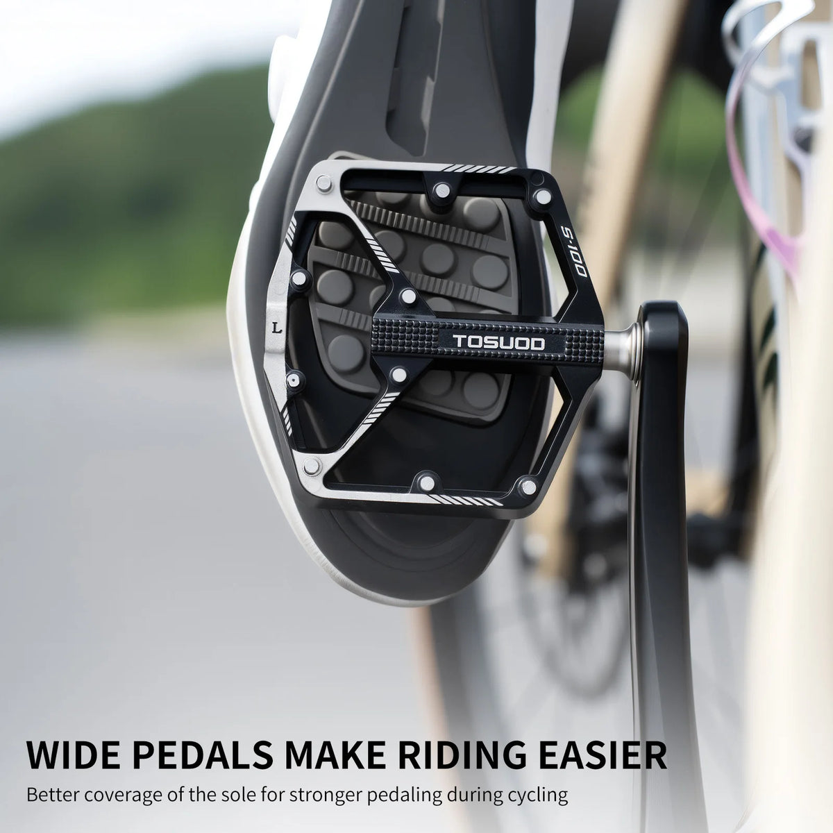 TOSUOD Lightweight Aluminum Alloy Bicycle Pedals With Anti Slip Grip