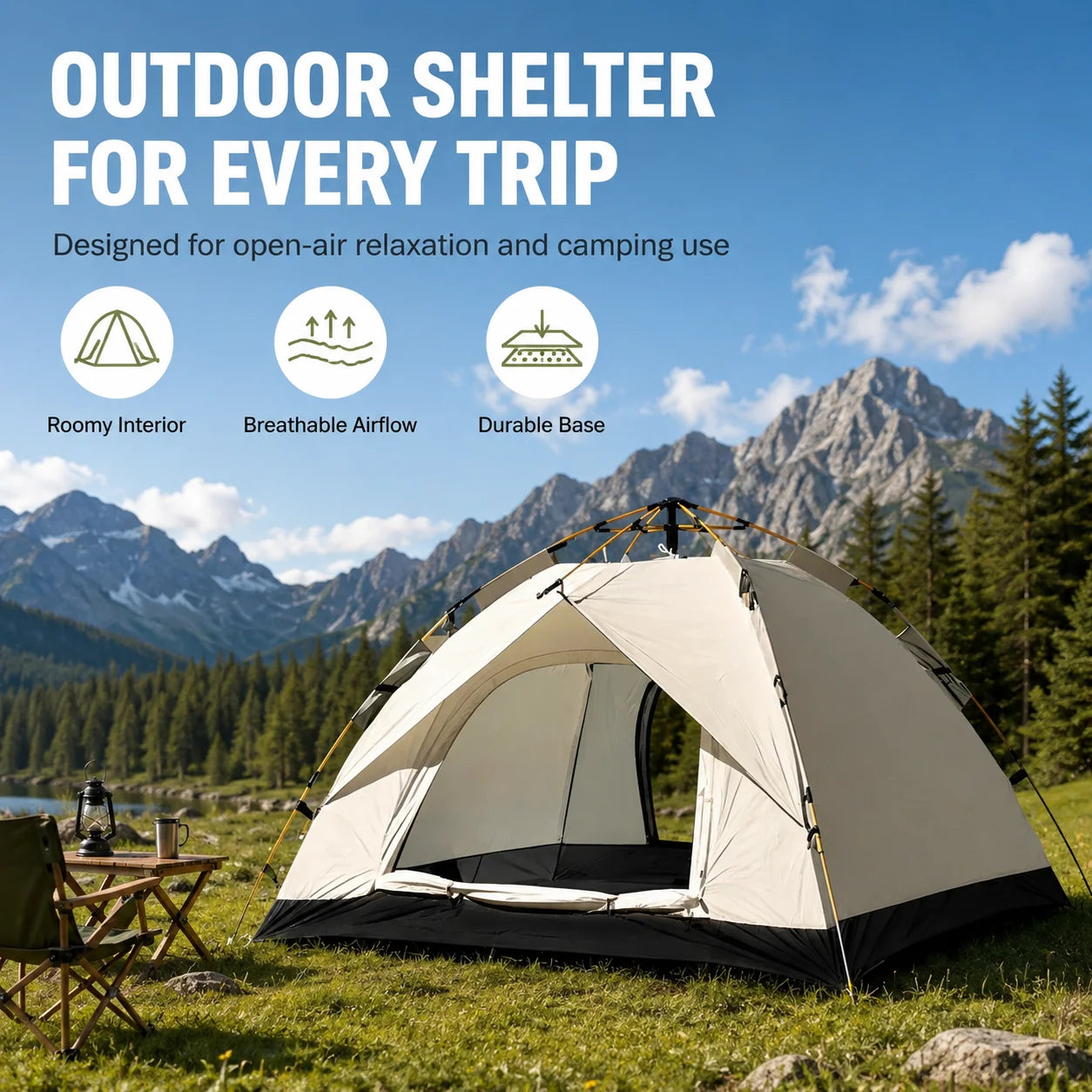 Tribenest Automatic Instant Pop Up Outdoor Camping Tent