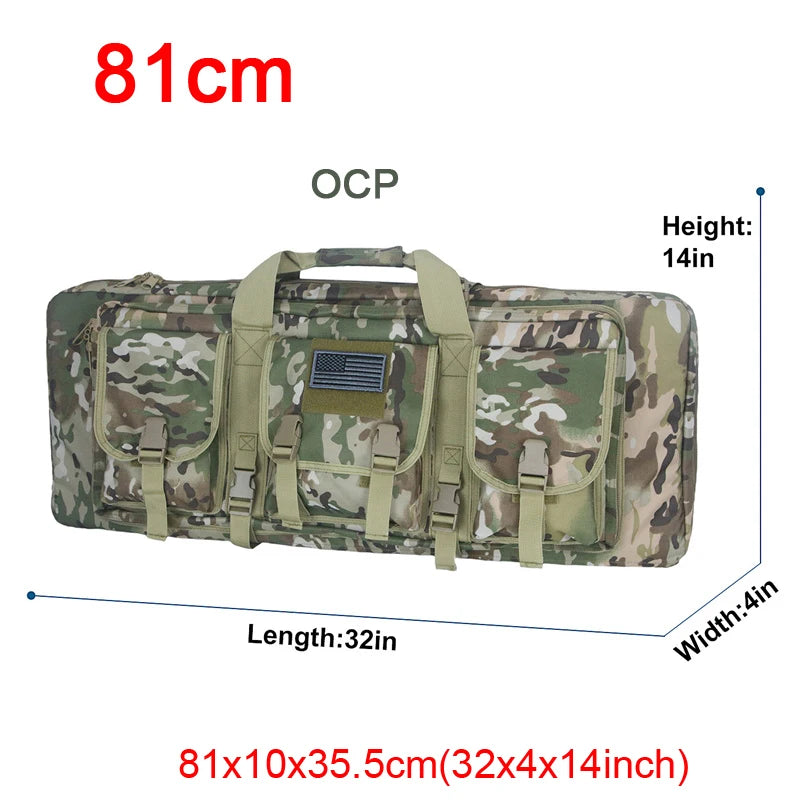 LQARMY Tactical Double Rifle Case Molle Sniper Airsoft Gun Bag