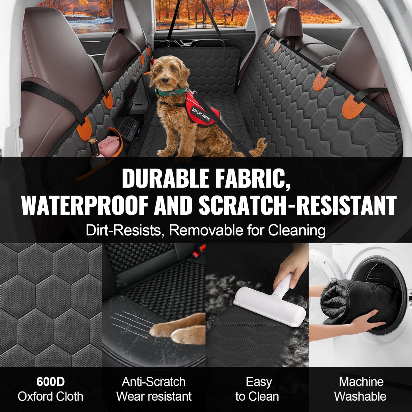 SucceBuy Back Seat Extender Dog Car Seat Cover Hammock Mesh