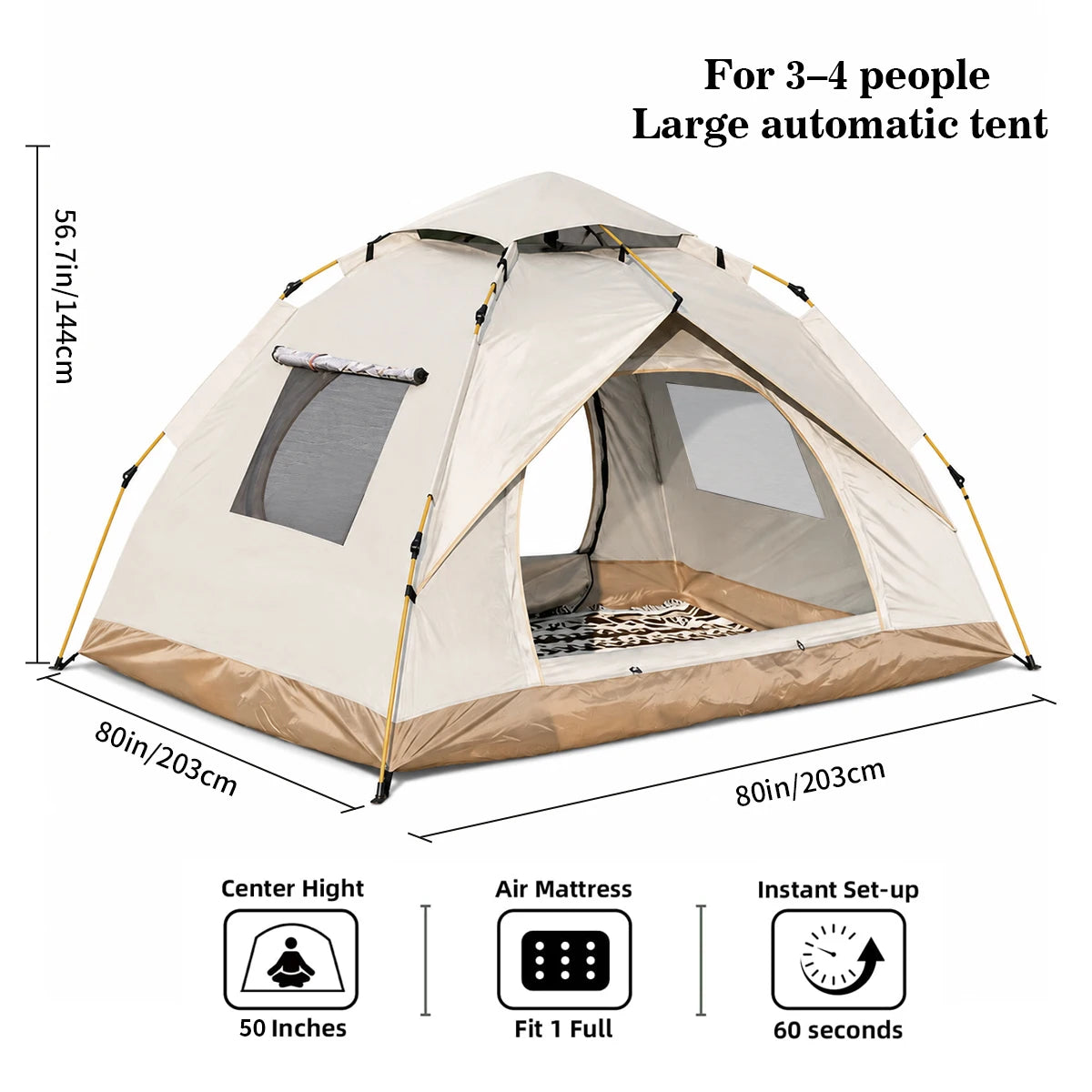 Tribenest Automatic Instant Pop Up Outdoor Camping Tent