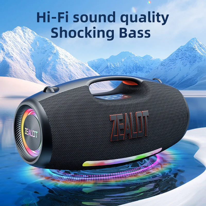 Zealot Waterproof Portable Bluetooth Speaker Delivering Powerful Deep Bass Output