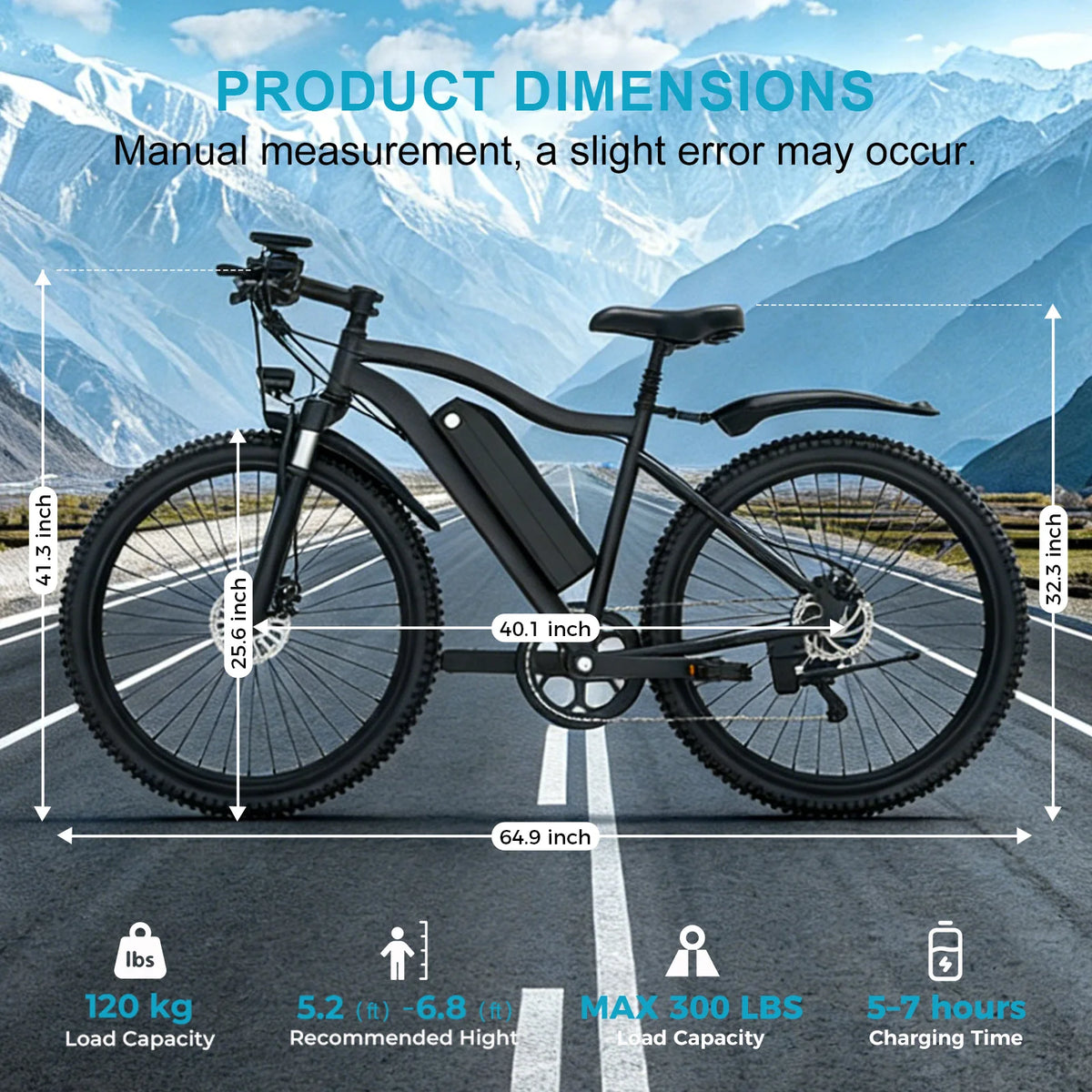 Toofly Adult Electric Mountain Ebike With Removable Battery