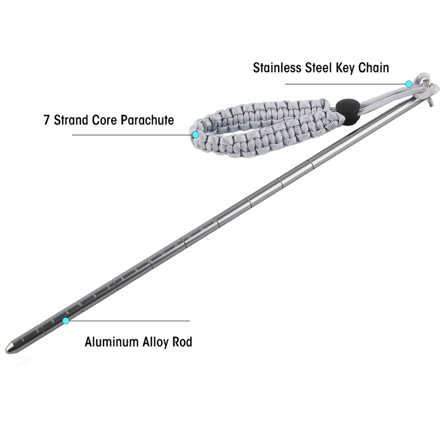 ZK30 Keep Diving Scuba Noise Maker Stick Rod Pointer Lanyard