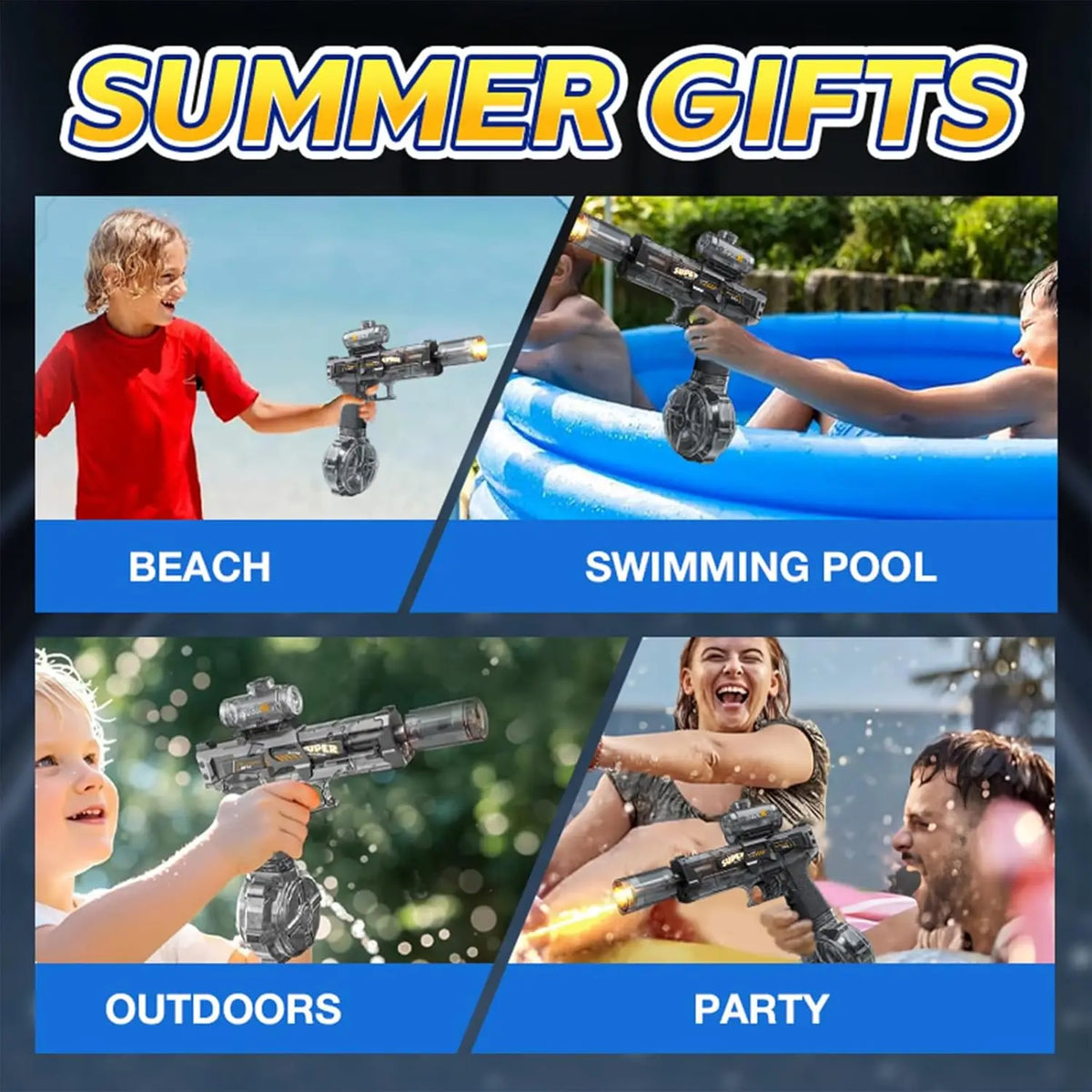Automatic Water Gun With Long Range And Large Capacity