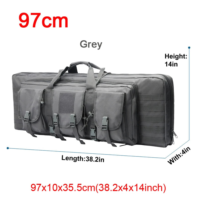 LQARMY Tactical Double Rifle Case Molle Sniper Airsoft Gun Bag
