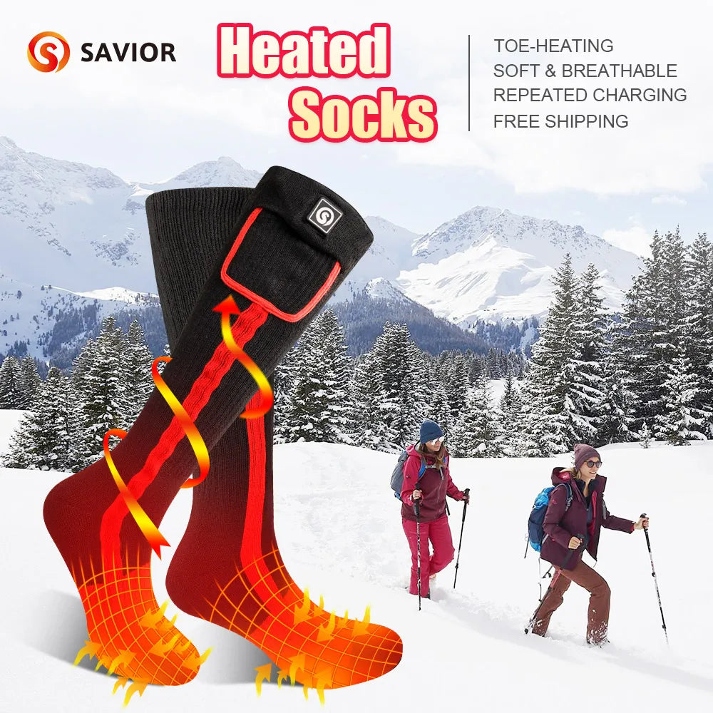 Snow Deer Winter Heated Socks With 2200mAh Rechargeable Battery