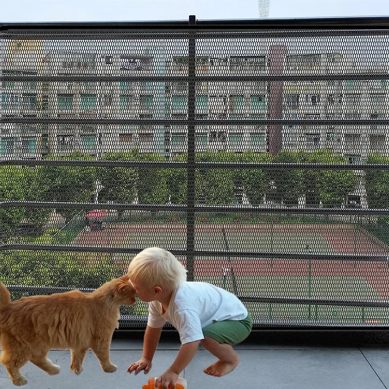 Foldable Mesh Dog Playpen Fence With 4-Piece Hooks