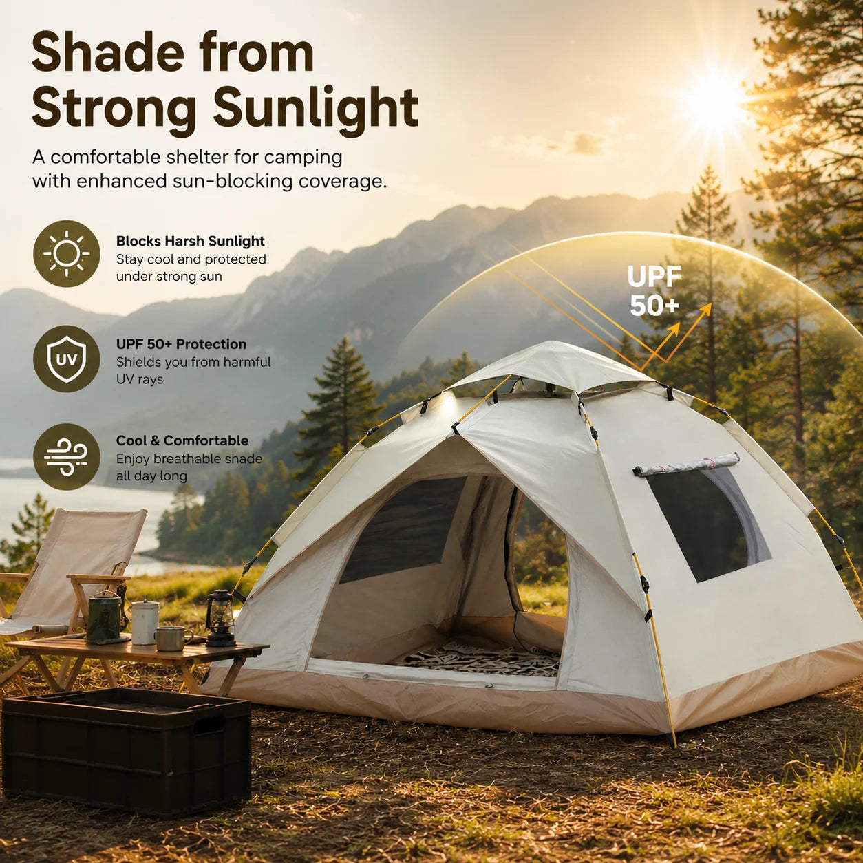 Tribenest Automatic Instant Pop Up Outdoor Camping Tent