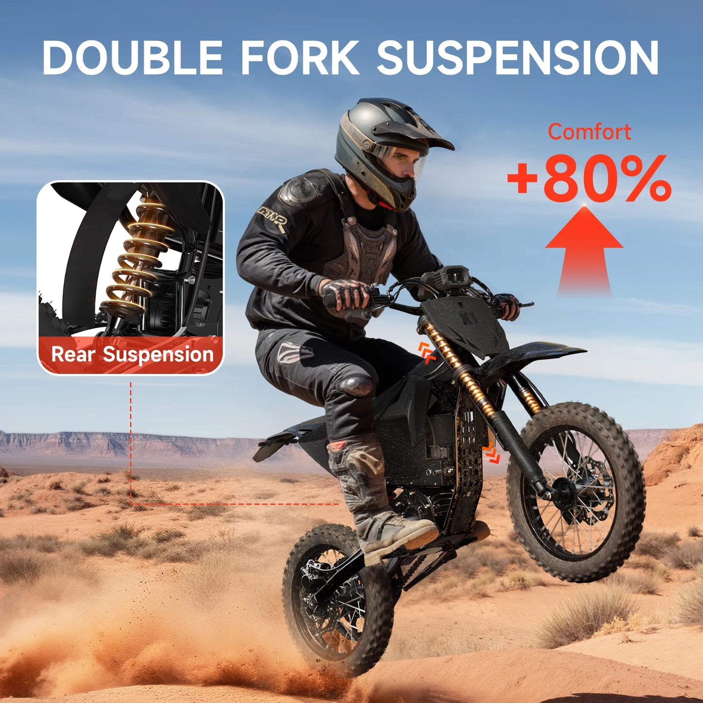Qronge X1 Spark 4500W Peak Electric Dirt Bike 60V Long Range
