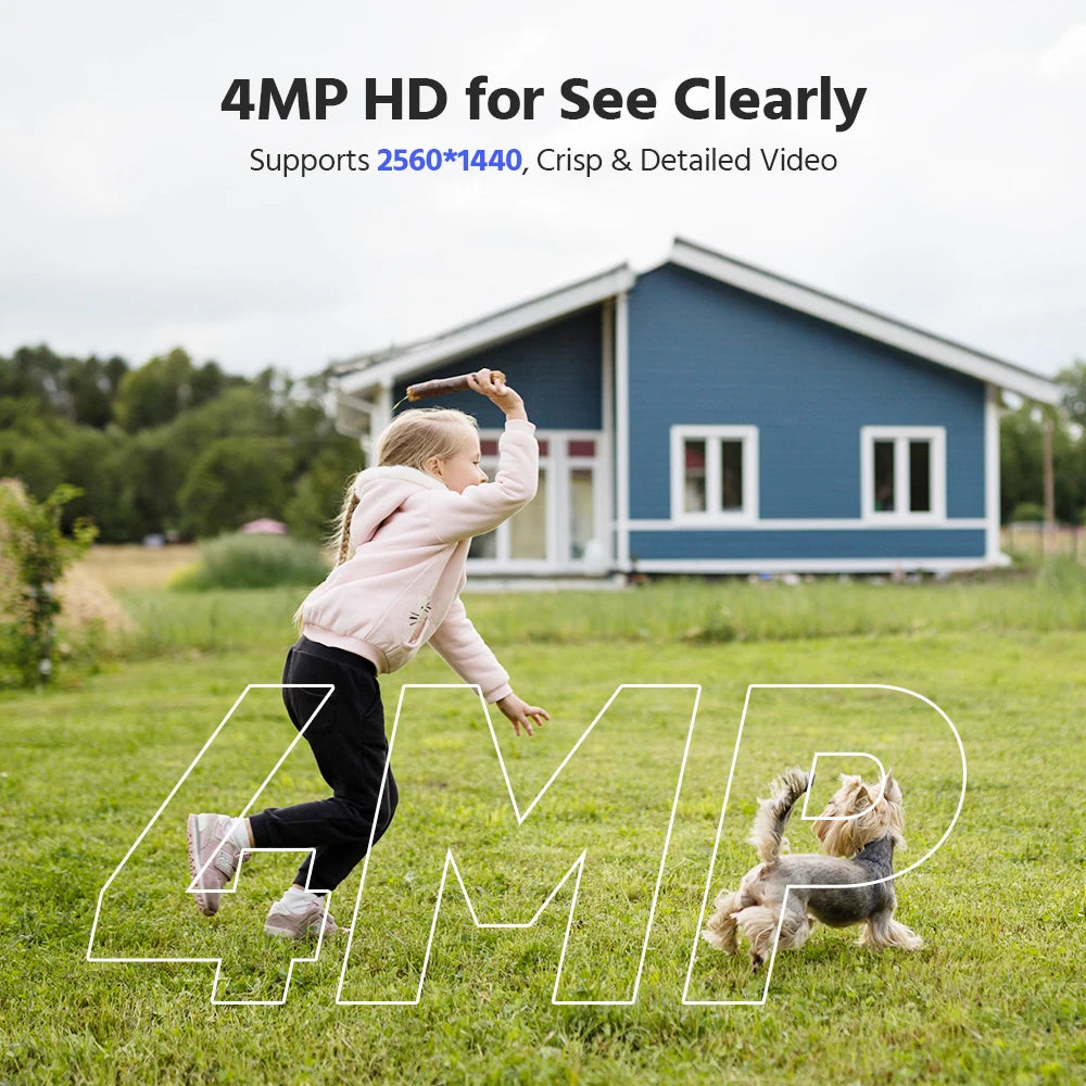 Annke 4MP Solar Wireless Camera Motion Night Vision Waterproof Outdoor