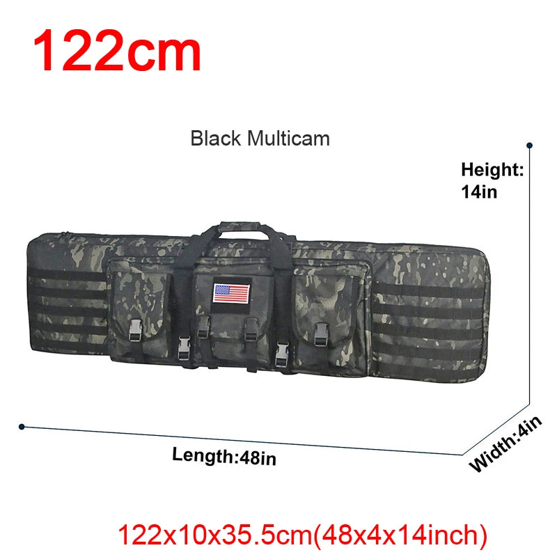LQARMY Tactical Double Rifle Case Molle Sniper Airsoft Gun Bag