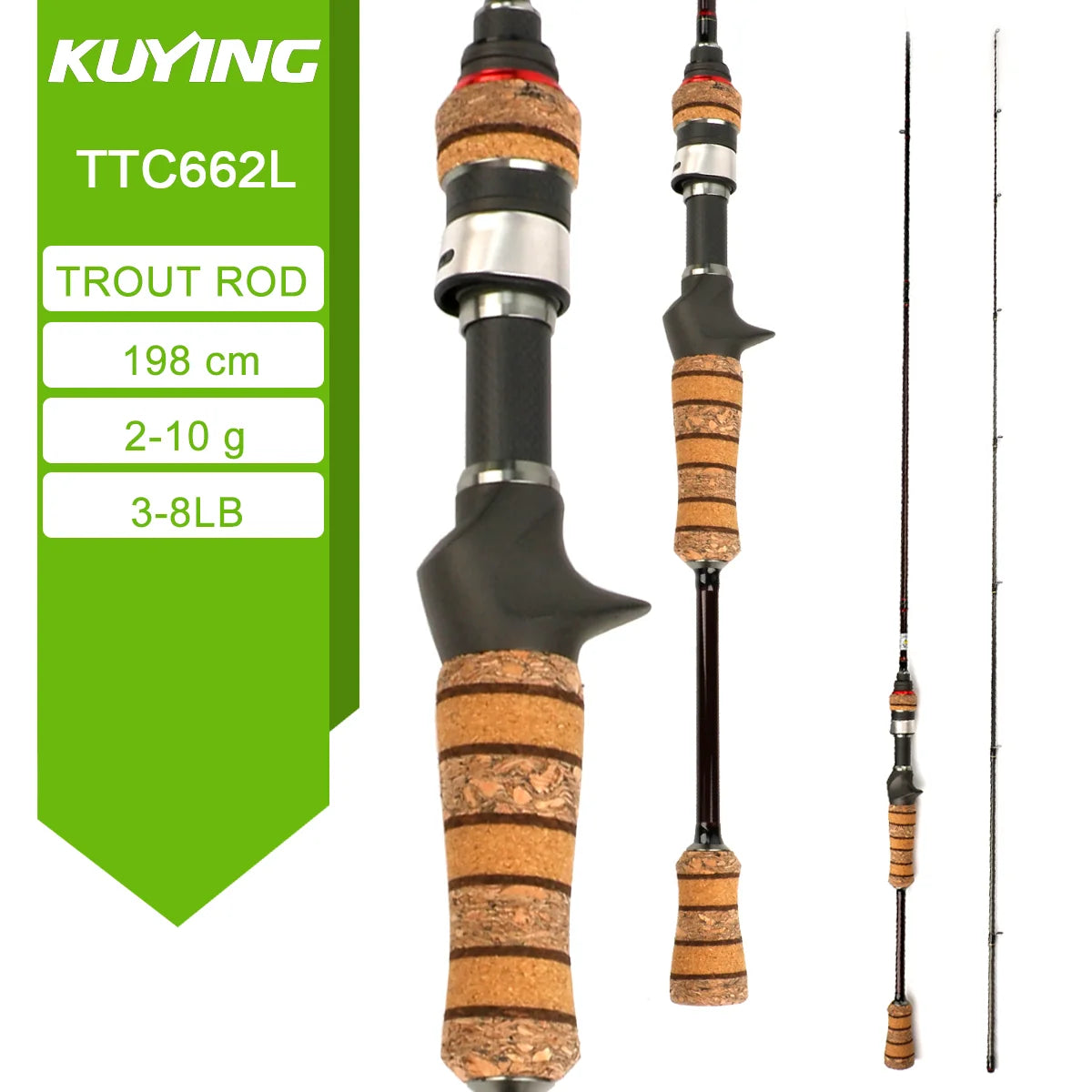 Kuying Teton Fast Action Spinning Casting Fishing Lure Rod