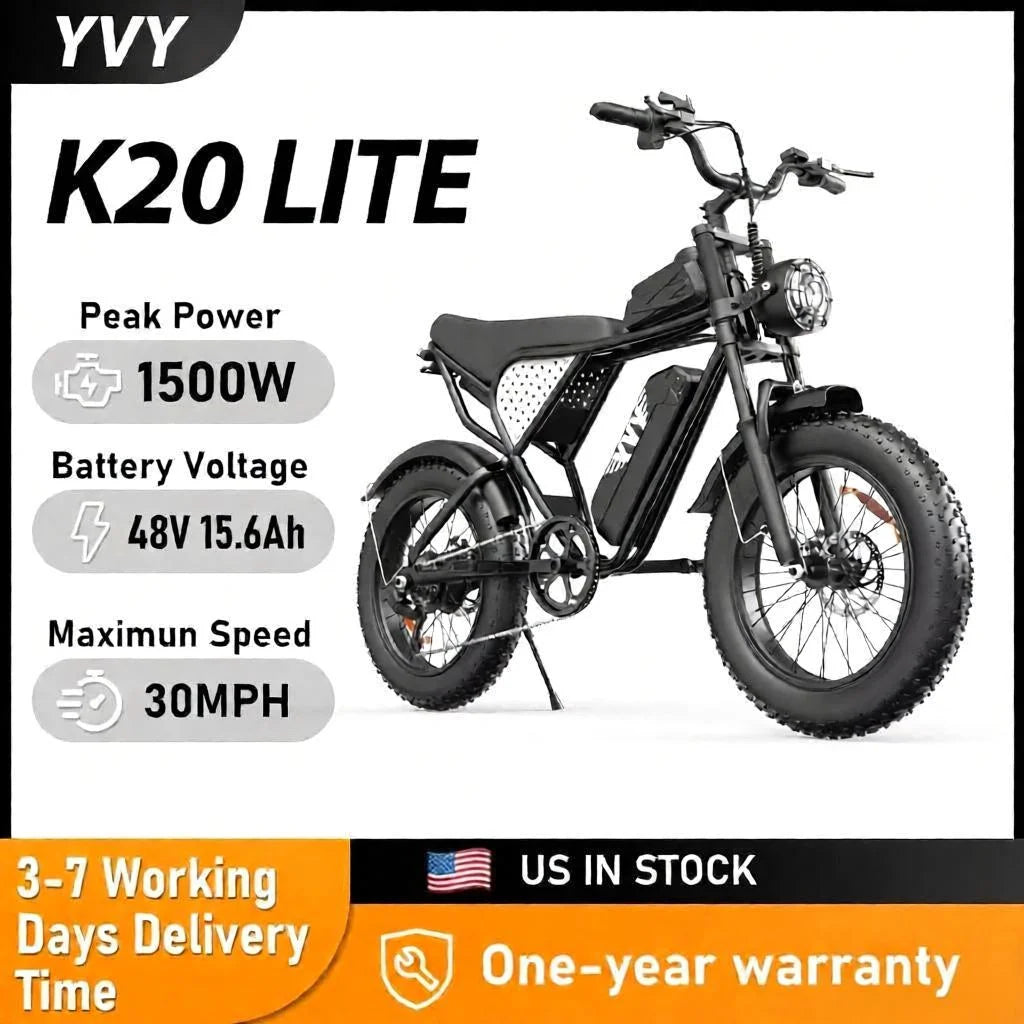 YVY K20 Lite 48V Premium Electric Fat Tire Bicycle