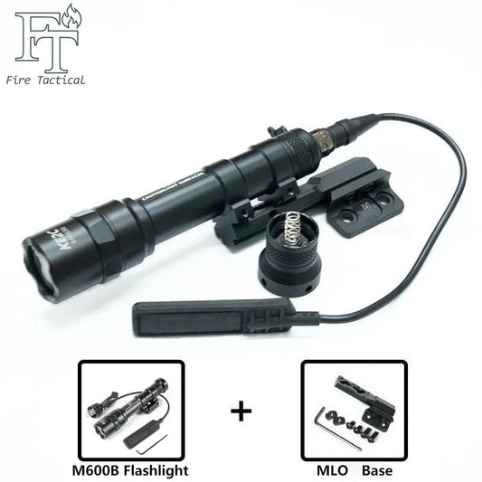 Tactical LED Rifle Flashlight With Picatinny Rail Mount