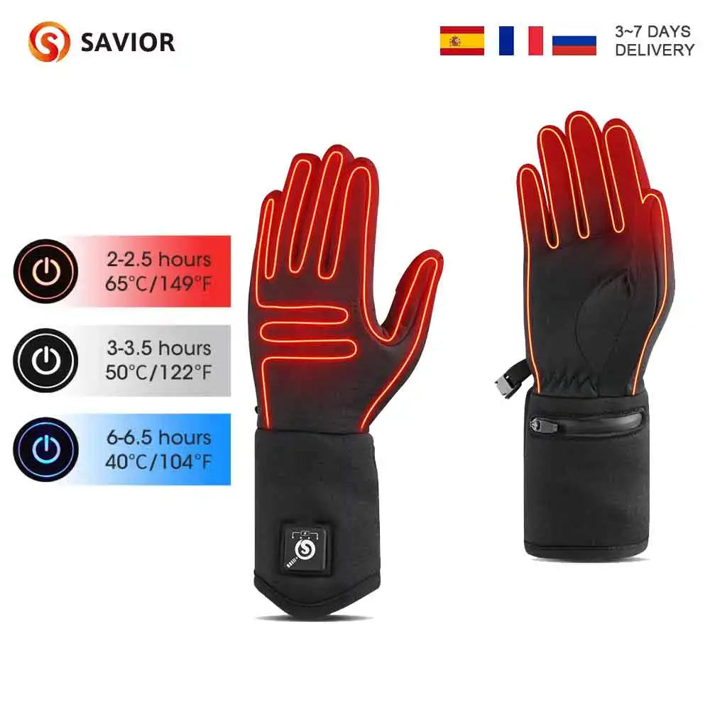 Savior S13 Heated Waterproof Motorcycle Gloves For Winter Riding