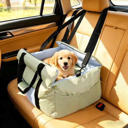 Borwart Portable Dog Car Seat With Safety Belt Cover