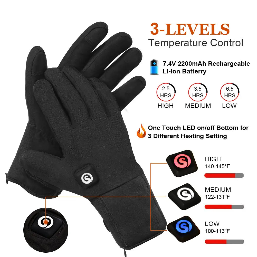 Savior Heat Heated Mittens Waterproof Electric Gloves For Men Women