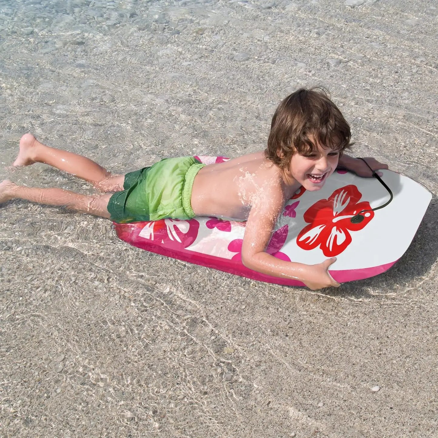YTYIN Beach Bodyboard Lightweight With EPS Core XPE Deck HDPE Slick Bottom